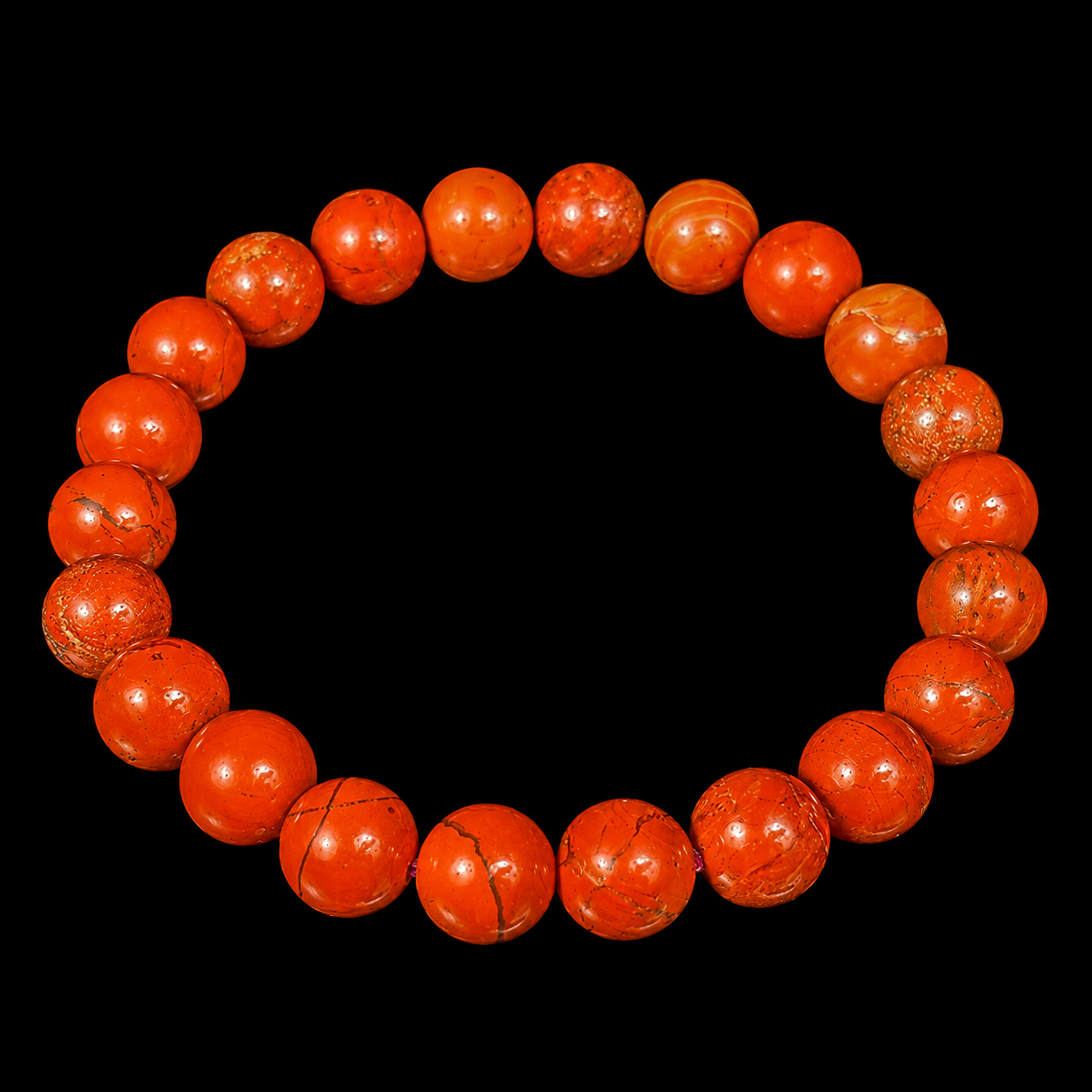 Red Jasper  Bracelet 8 MM.