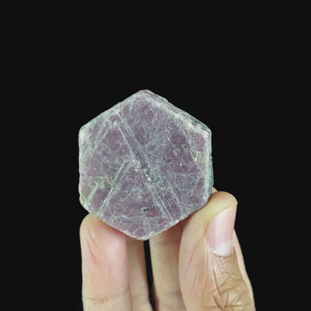 Ruby Corundum (Highly UV Reactive) Natural Mineral Specimen. G #0358