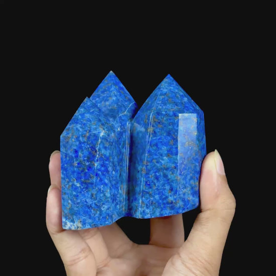 Lapis Lazuli Triple Point Tower (Polished) Natural Mineral Specimen G #0606