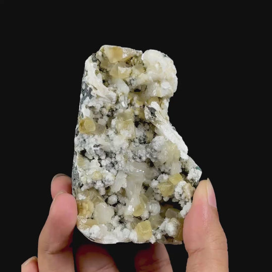 Calcite With Heulandite And Stilbite (UV Reactive) Natural Mineral Specimen G #0567