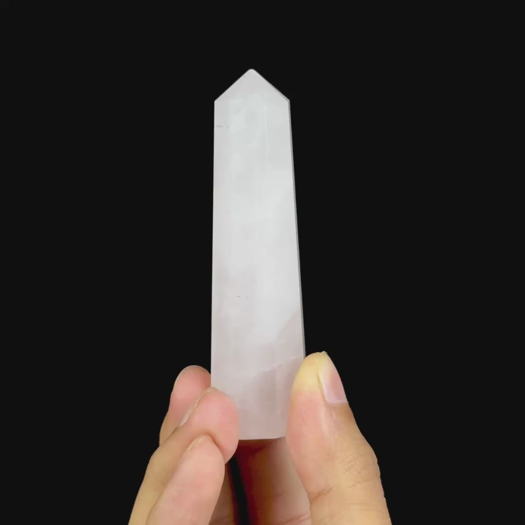 Rose Quartz Tower (Polished) Natural Mineral Specimen G #0613