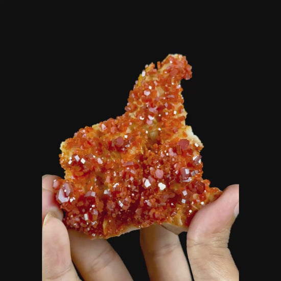 Vanadinite on Barite Natural Mineral Specimen G #0560
