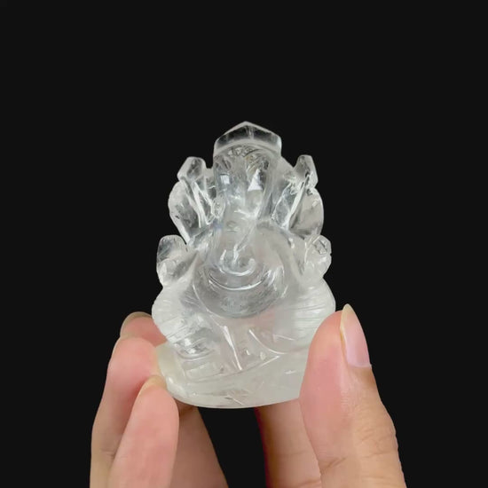 Quartz Lord Ganesha Idol. G #0603