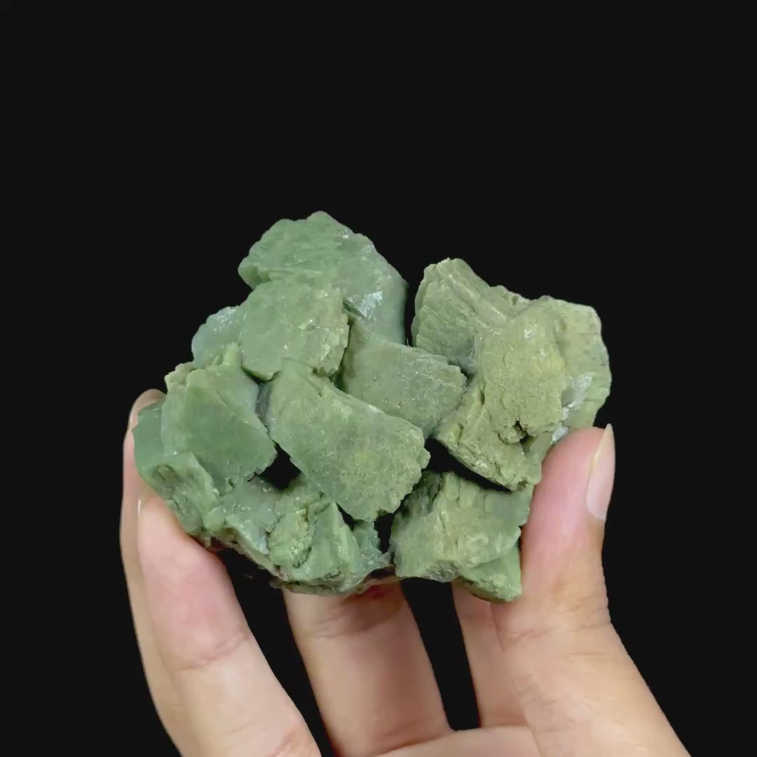 Marshy Green Heulandite Natural Mineral Specimen G #0610