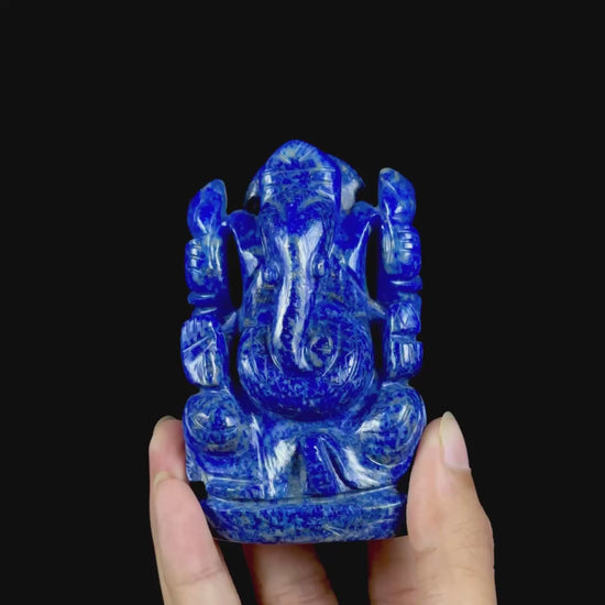 Lapis Lazuli Lord Ganesha Idol. G #0601