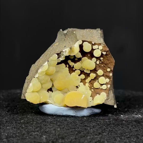 Rare Botryoidal Calcite Semigeode Natural Mineral Specimen from Campomorto Quarry , Italy #0459