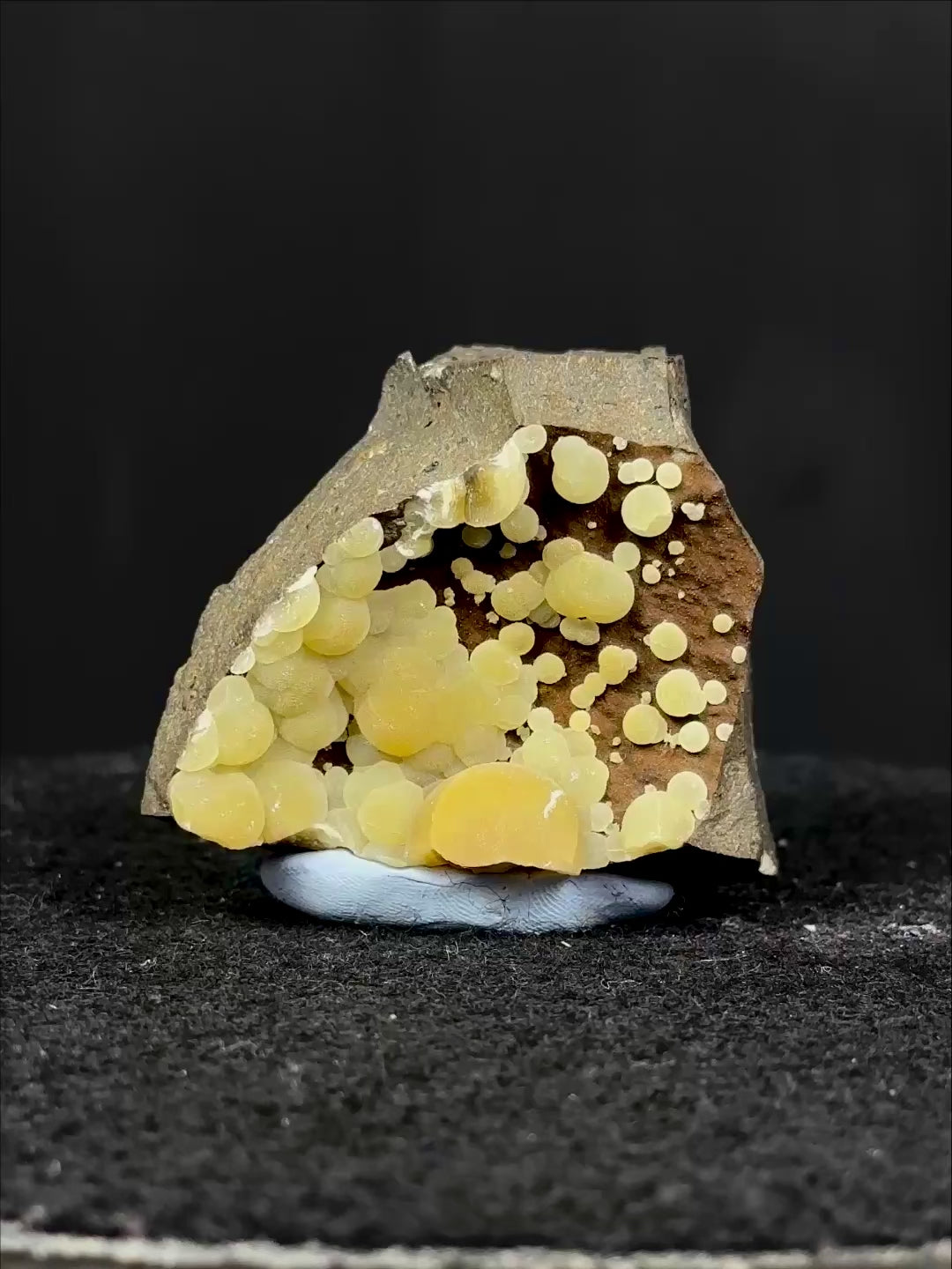 Rare Botryoidal Calcite Semigeode Natural Mineral Specimen from Campomorto Quarry , Italy #0459