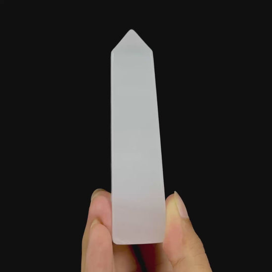 Polished Calcite Tower (UV Reactive) Natural Mineral Specimen G #0608
