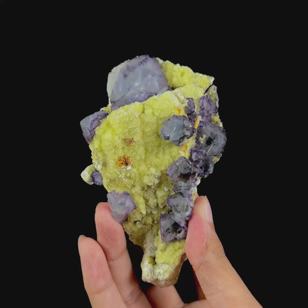 Fluorite With Adamite Natural Mineral Specimen. G #0502
